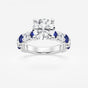 Nova - Sapphire & Princess Accents Engagement Ring