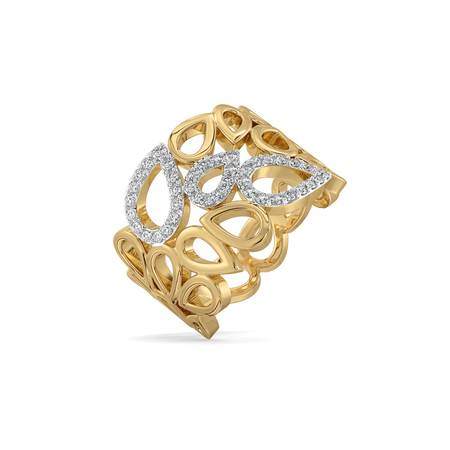 Petalicious - Lab Diamond Cocktail Ring