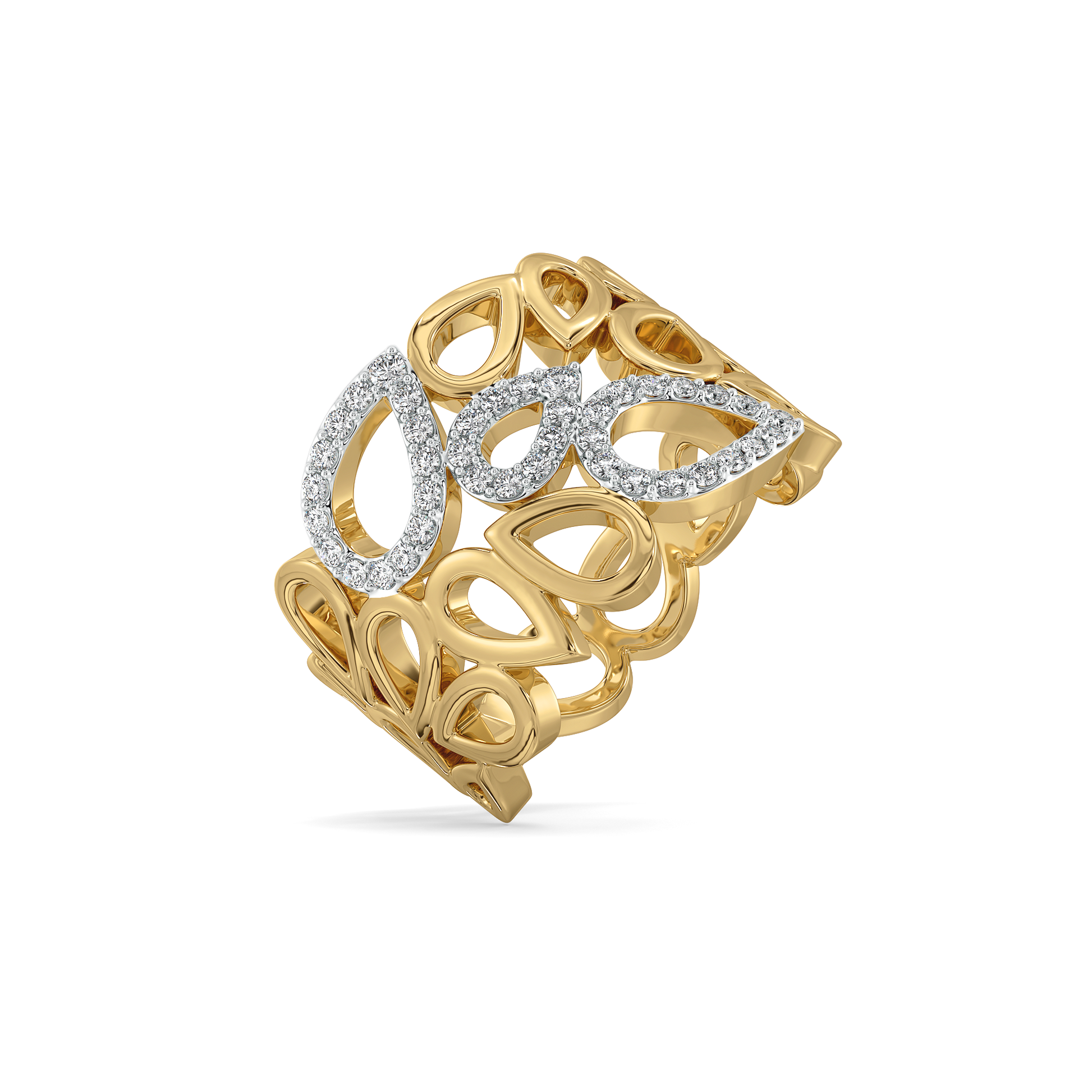 Petalicious - Lab Diamond Cocktail Ring