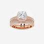 Brielle - Hidden Halo Bridal Set Engagement Ring