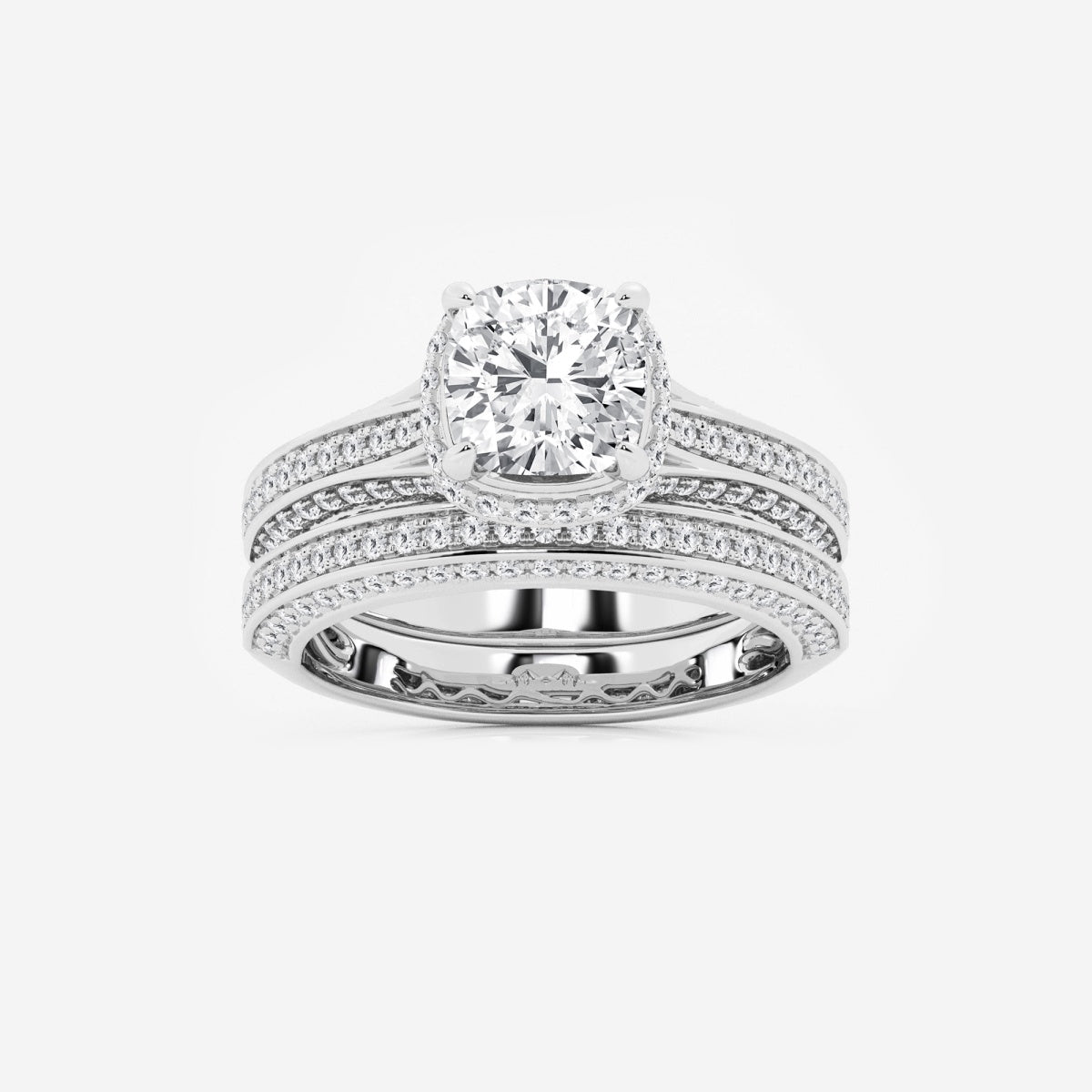 Brielle - Hidden Halo Bridal Set Engagement Ring