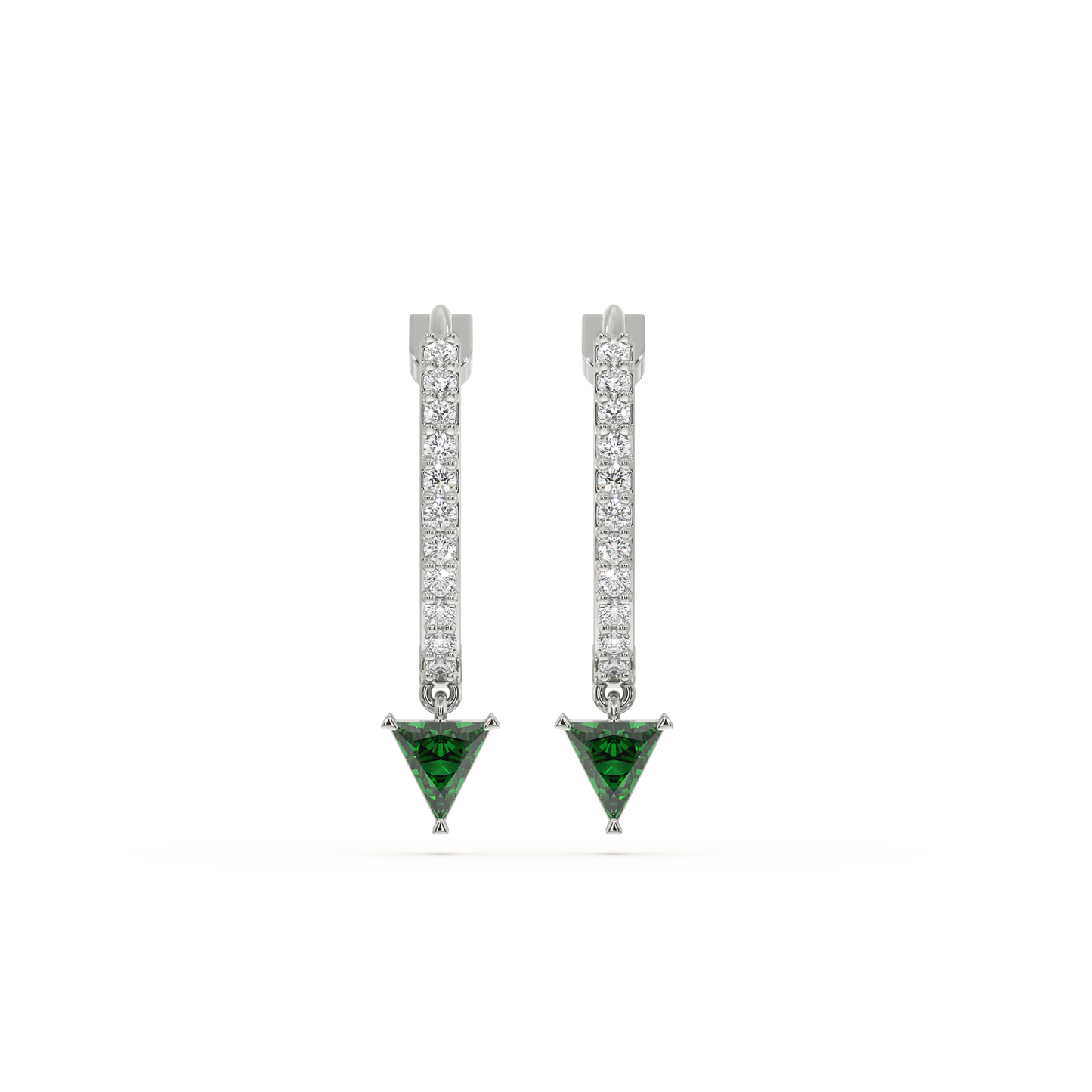 Radiance Huggies - Emerald Earrings