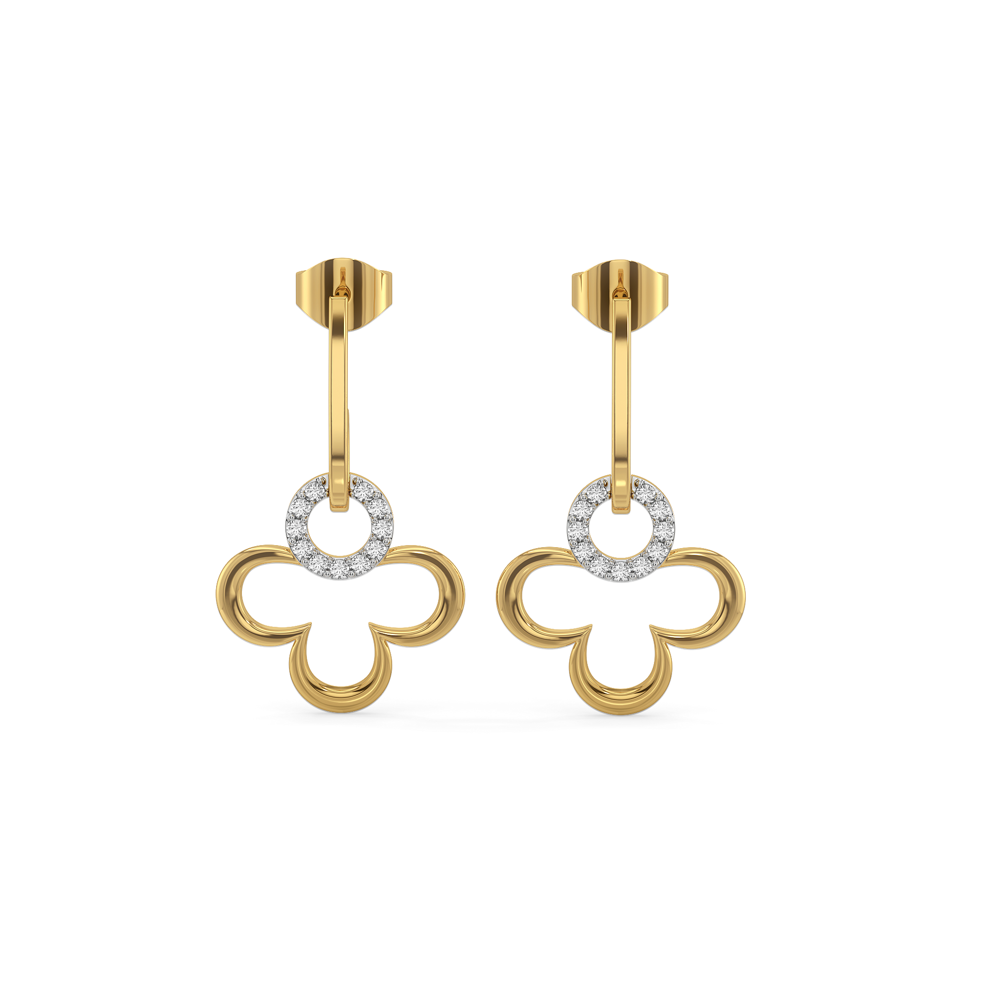 Lucky Bloom Drops - Lab Diamond Earrings
