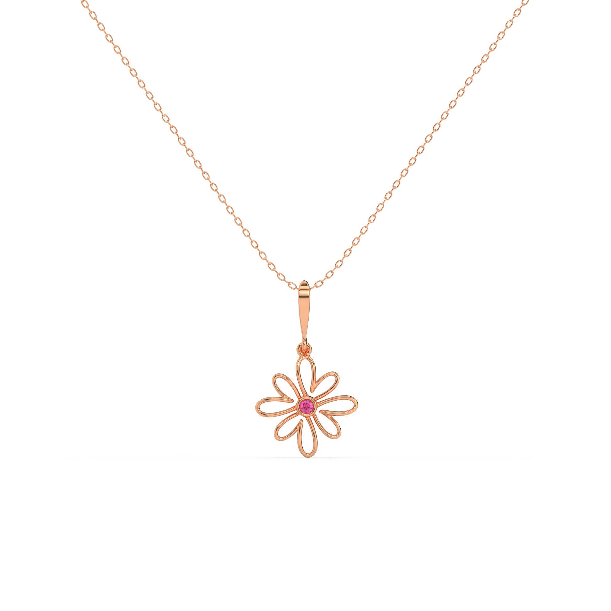 Elegance - Ruby Blossom Necklace
