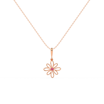 Elegance - Ruby Blossom Necklace