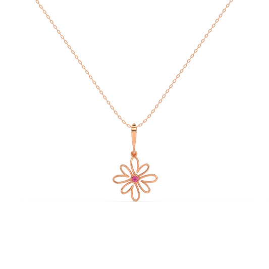Elegance - Ruby Blossom Necklace