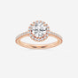 Savannah - French Pave Halo Engagement Ring