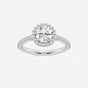 Savannah - French Pave Halo Engagement Ring