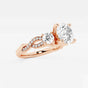 Seraphina - Swirl Side Stones Engagement Ring