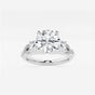 Seraphina - Swirl Side Stones Engagement Ring