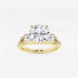 Seraphina - Swirl Side Stones Engagement Ring