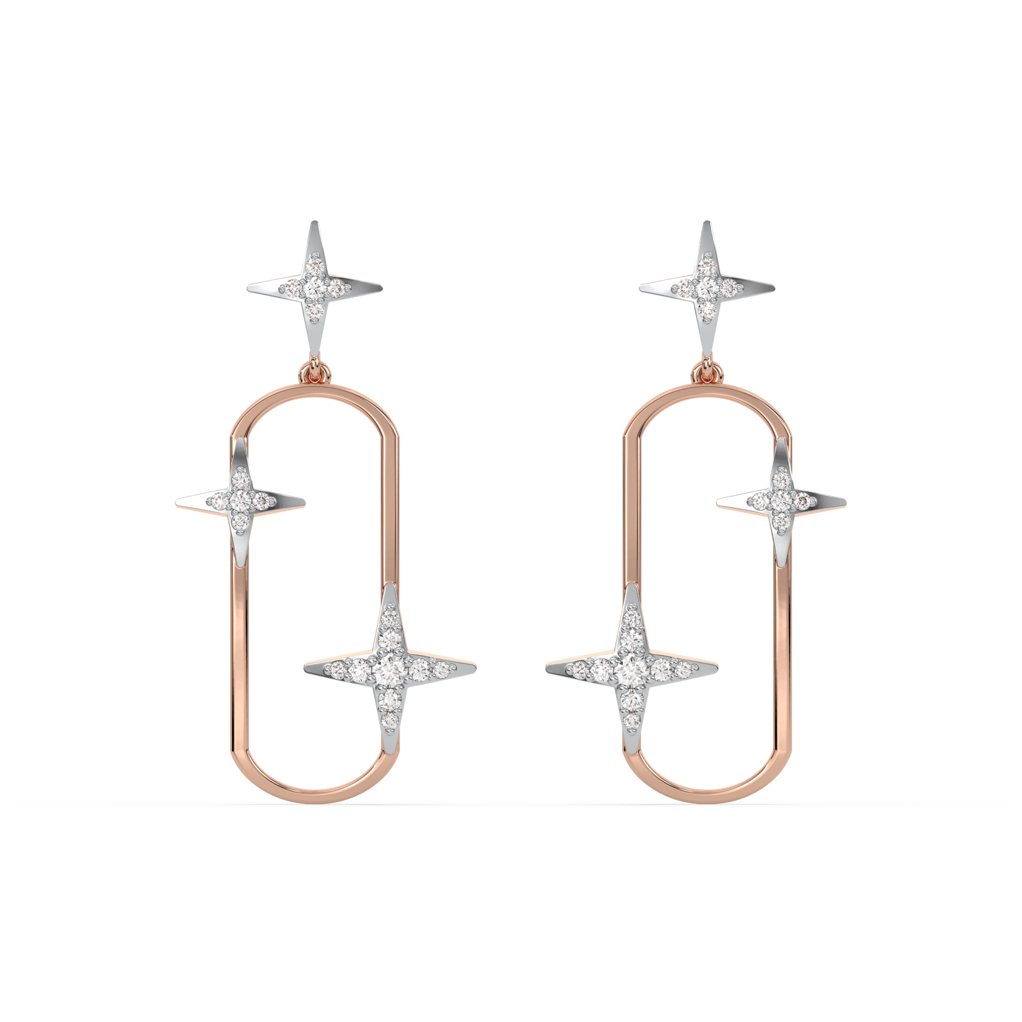 Shooting Star - Lab Diamond Drop Earrings
