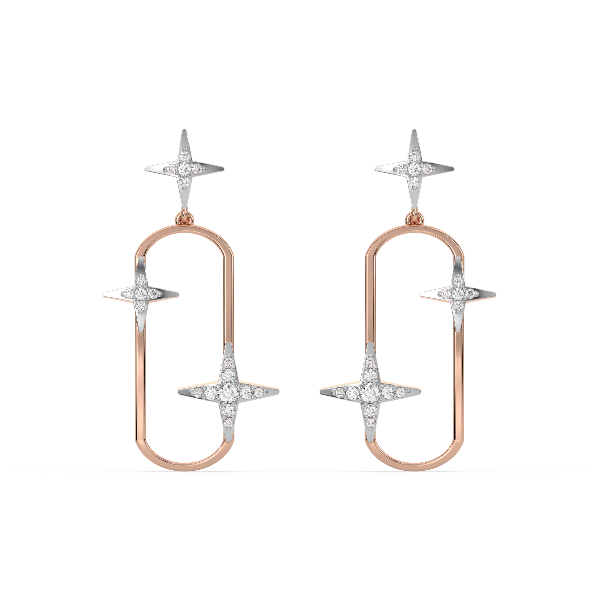 Shooting Star - Lab Diamond Drop Earrings