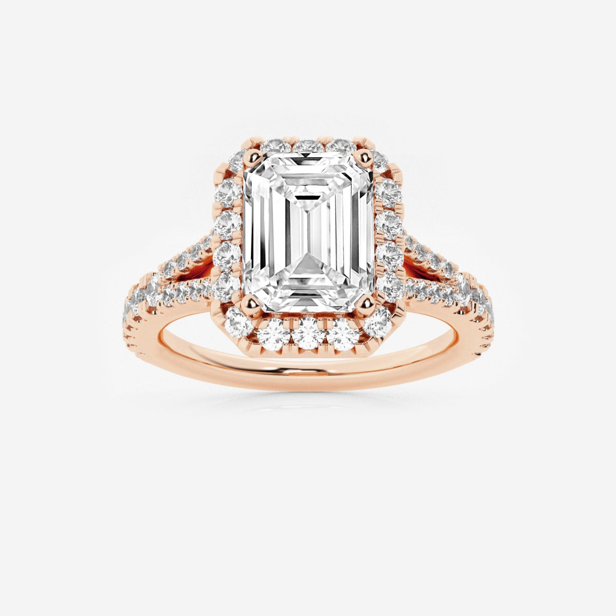 Sophia - Split Shank Halo Engagement Ring