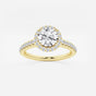 Stella - V-Prong Halo Engagement Ring