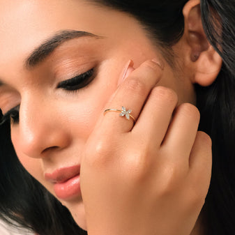 Daffodil Flora - Pure Gold Lab Diamond Fashion Ring