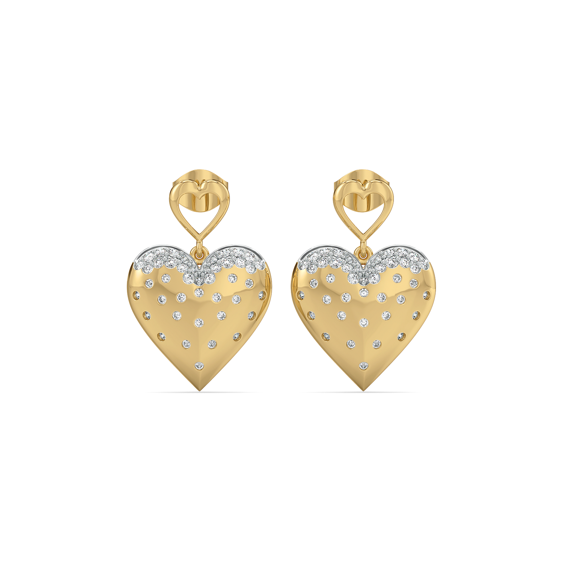 Promise Heart - Lab Diamond Drop Earrings